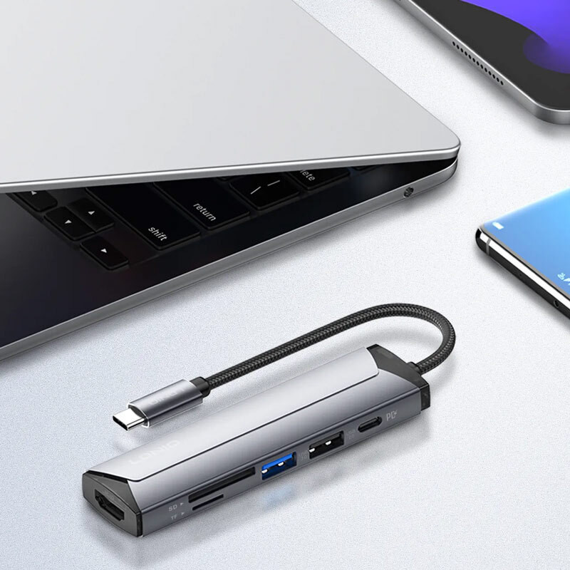 هاب 6 پورت USB-C الدینیو مدل DS-56H