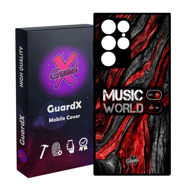 کاور گارد ایکس طرح Music مدل Glass10160 مناسب برای گوشی موبایل سامسونگ Galaxy S23 Ultra