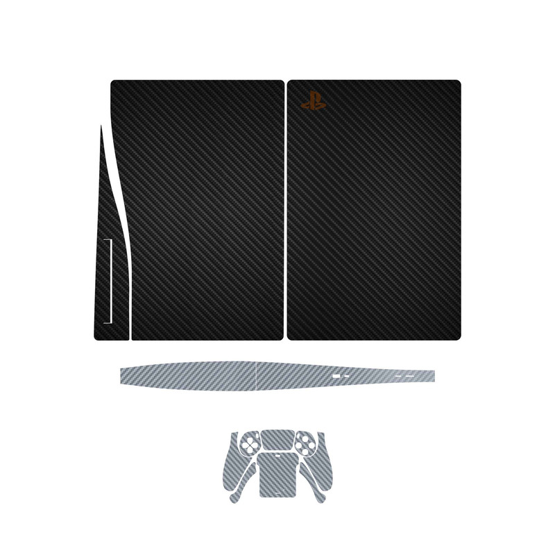 برچسب کنسول و دسته بازی PS5 ماهوت مدل  CarbonFiber