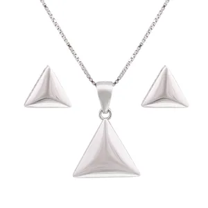 نیم ست نقره زنانه مدل مثلث کد M3102