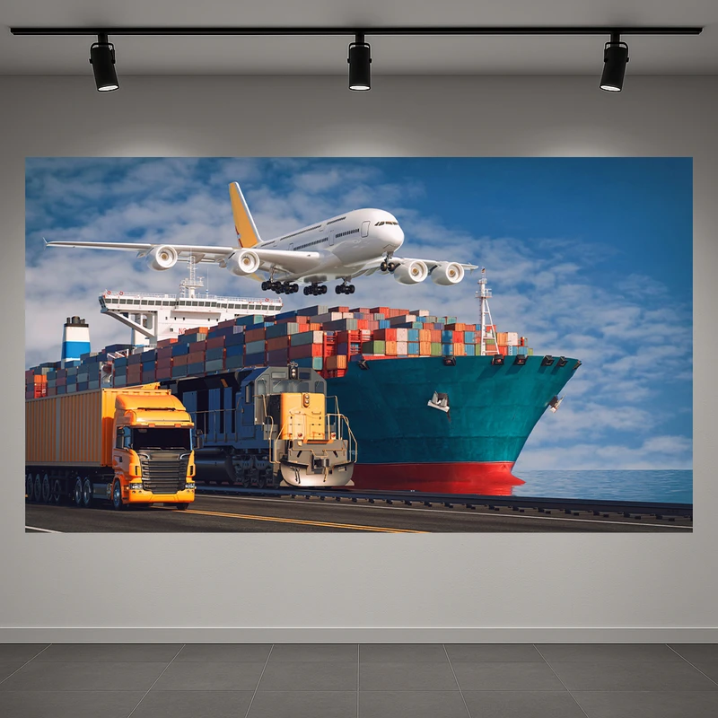 تابلو بوم طرح مخمل تجارت مدل حمل و نقل کد AR3059229