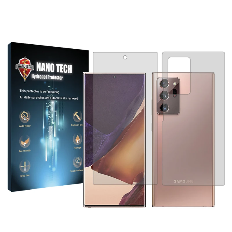 محافظ صفحه نمایش شفاف نانو تک مدل Tough مناسب برای گوشی موبایل سامسونگ Galaxy Note20 Ultra 5G به همراه محافظ پشت گوشی