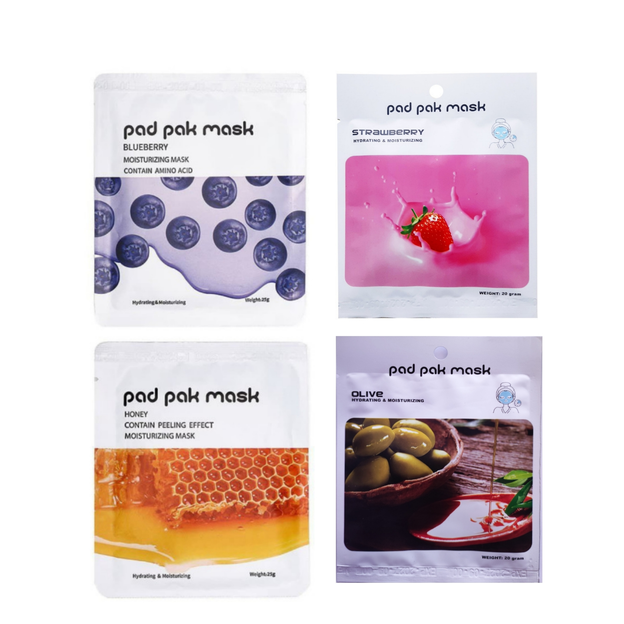 ماسک صورت پد پاک کد B34 وزن 20 گرم بسته 2 عددی به همراه ماسک صورت پد پاک کد B34 وزن 25 گرم بسته 2 عددی