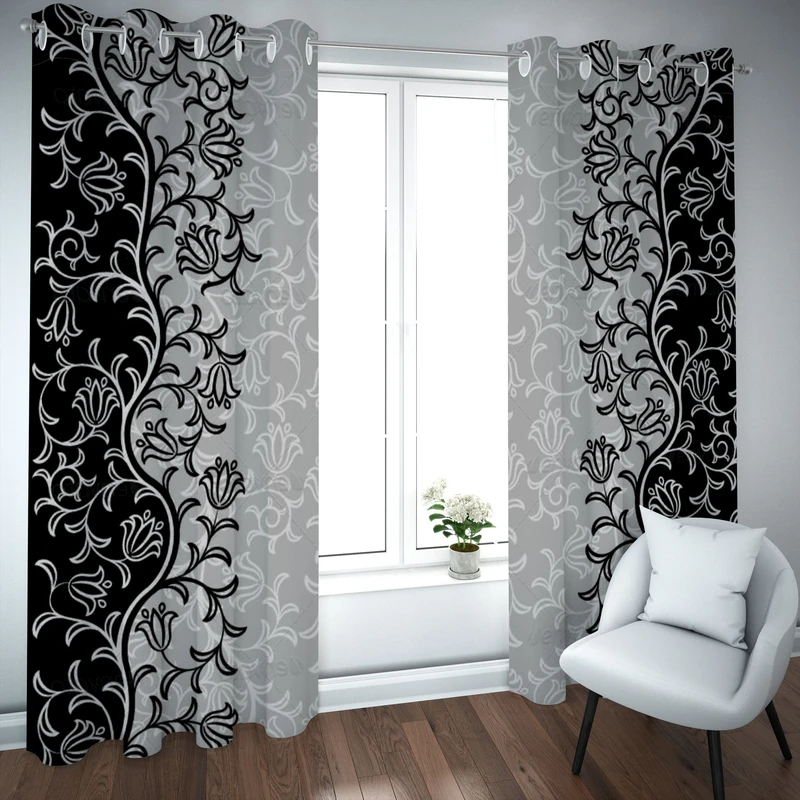 پرده مدل چاپی هازان سایز 300×150 سانتی متر 