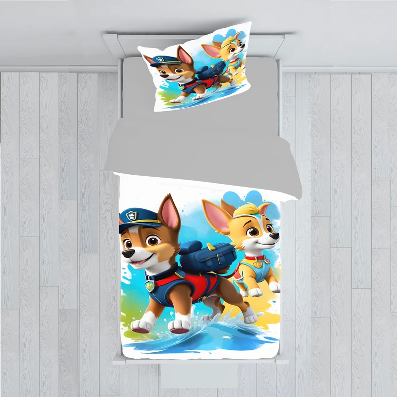 سرویس روتختی مدل سگهای نگهبان TXY413 یک نفره 5 تکه