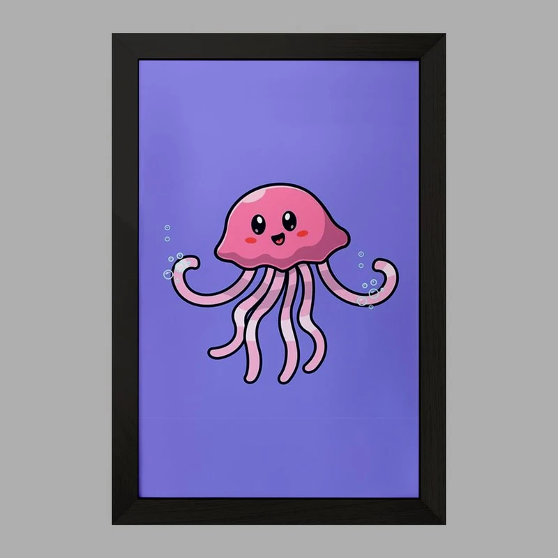 تابلو خندالو مدل حیوانات بامزه عروس دریایی کد 29698