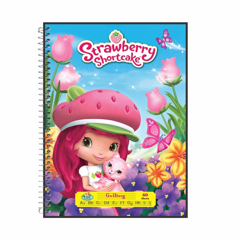 دفتر زبان 40 برگ گلبرگ طرح دخترتوت فرنگی کد 4517