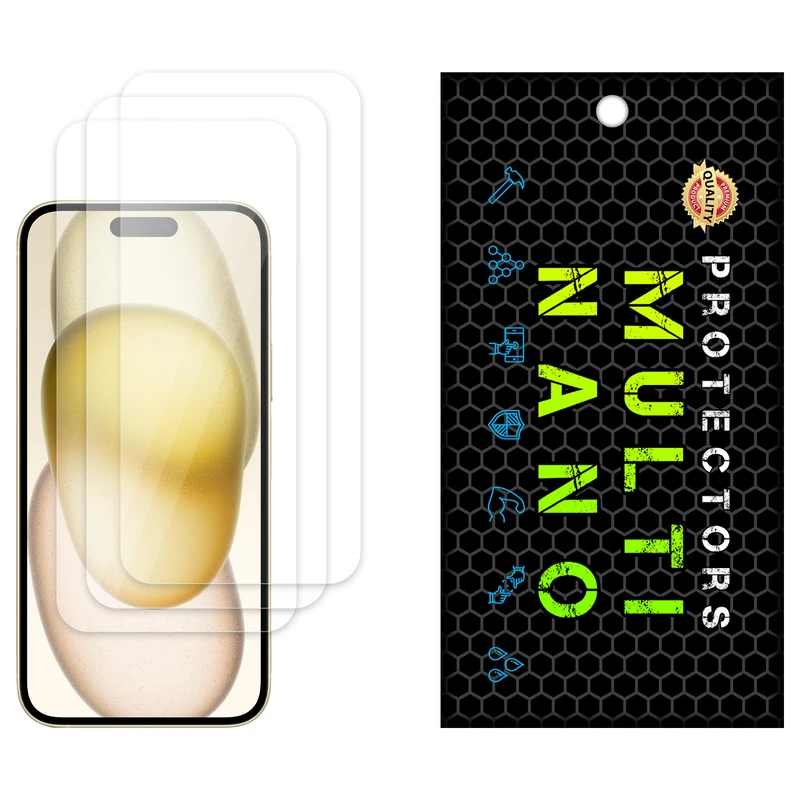 محافظ صفحه نمایش مولتی نانو مدل X-S3N مناسب برای گوشی موبایل اپل iPhone 15 Plus بسته سه عددی