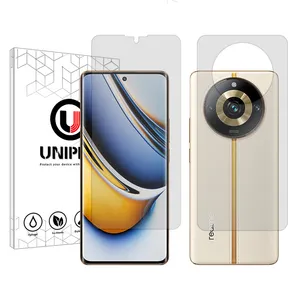 Unipro Star 5 model transparent screen protector suitable for Realme 11 Pro Plus mobile phone along with the phone back protector