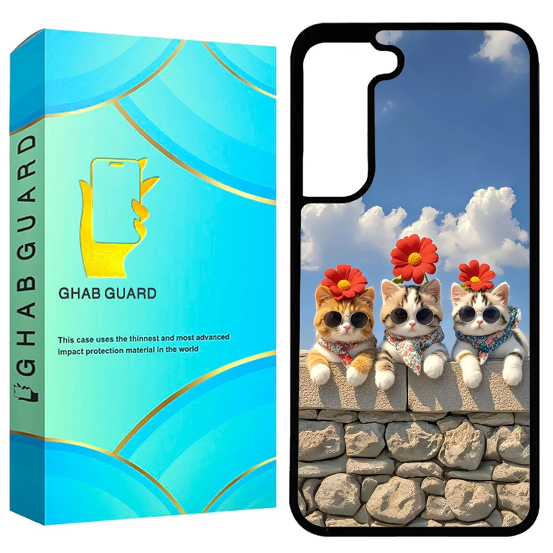 کاور قاب گارد طرح گربه مدل GCHPA21F مناسب برای گوشی موبایل سامسونگ Galaxy S21 FE 5G