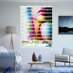 پرده زبرا زیو کد P6016 سایز 150x150 سانتی متر