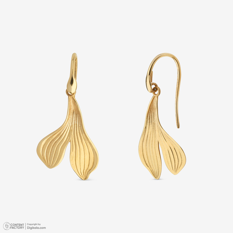 گوشواره عصایی طلا 18 عیار زنانه گلدم مدل E125008 - 5