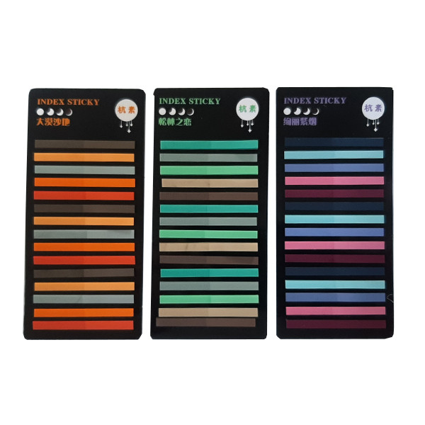 کاغذ یادداشت چسب دار مدل هایلایتری شفاف کد 02 مجموعه 3 عددی