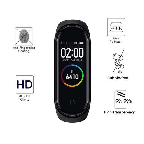 محافظ صفحه نمایش تایگر مدل Pmma مناسب برای مچ بند هوشمند شیائومی Mi Band 4 بسته دو عددی