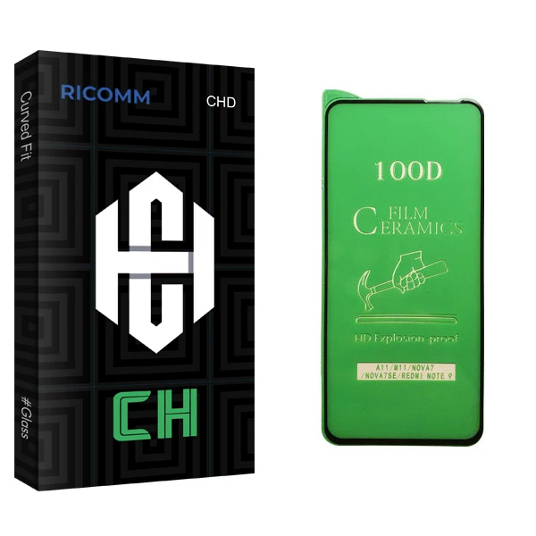 محافظ صفحه نمایش سرامیکی ریکام مدل CH glass مناسب برای گوشی موبایل شیائومی Redmi Note 9
