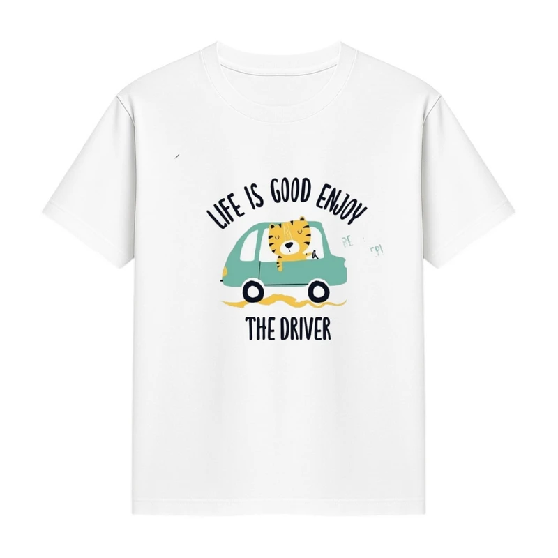 تی‌شرت آستین کوتاه دخترانه مدل آقای ببر کد p1 