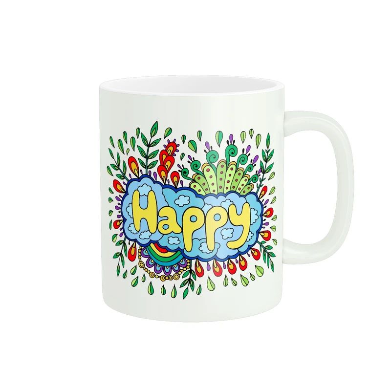 ماگ پادآفرین مدل انگیزشی طرح خوشحال Happy کد PM265