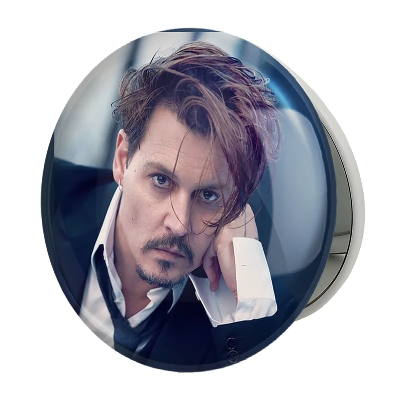 آینه جیبی خندالو طرح جانی دپ Johnny Depp مدل تاشو کد 3300 