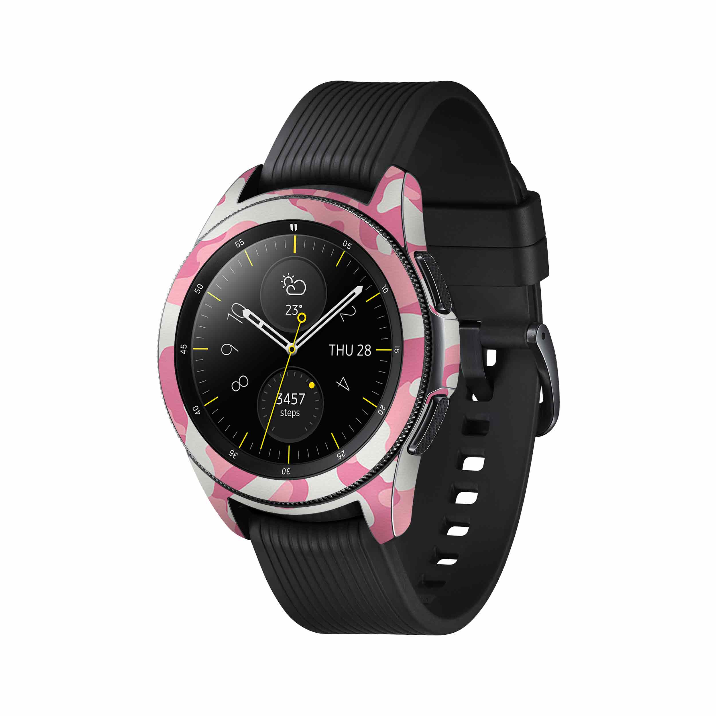 برچسب ماهوت طرح Army-Pink مناسب برای ساعت هوشمند سامسونگ Galaxy Watch 42mm