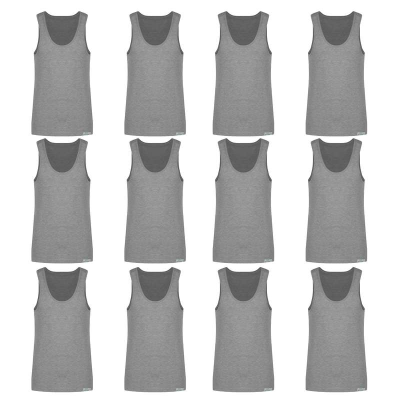   زیرپوش رکابی مردانه برهان تن پوش مدل MEL-01 بسته 12 عددی 