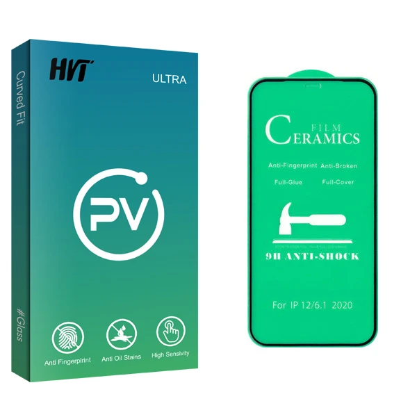 محافظ صفحه نمایش سرامیکی اچ وی تی مدل PV glass مناسب برای گوشی موبایل اپل Iphone 12 / 12 Pro