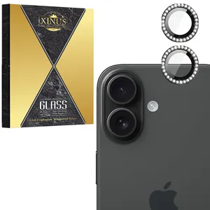 محافظ لنز دوربین شیشه‌ای ژینوس مدل RINX مناسب برای گوشی موبایل اپل iPhone 16 