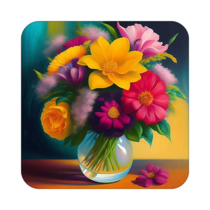 زیر لیوانی کاکتی طرح گل مدل mp18274