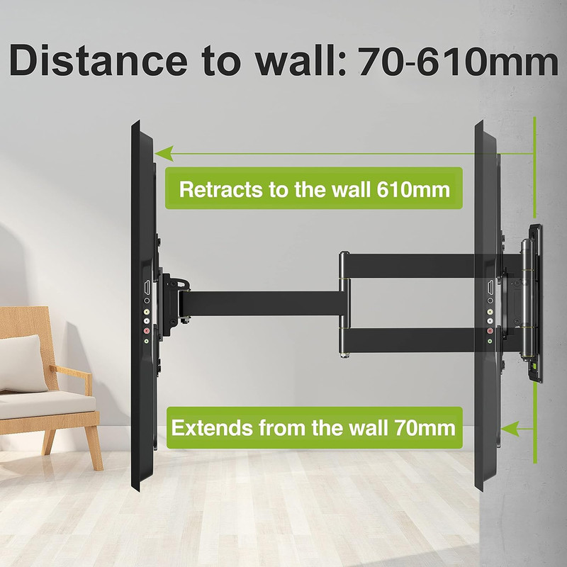 پایه دیواری تلویزیون مدل xmm015  مناسب برای تلویزیون های 26تا 55اینچ