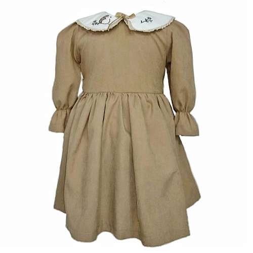 پیراهن دخترانه مدل یقه گلدوزی