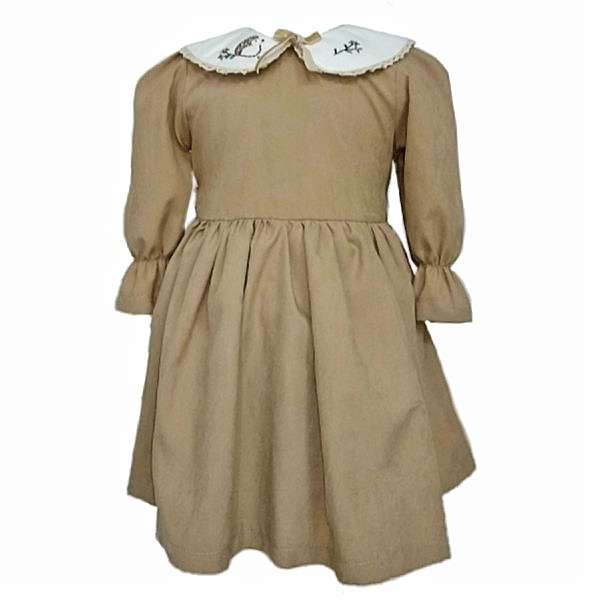 پیراهن دخترانه مدل یقه گلدوزی