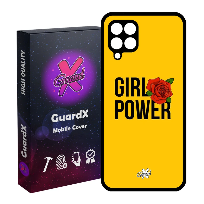 کاور گارد ایکس طرح Girl Power مدل Glass10037 مناسب برای گوشی موبایل سامسونگ Galaxy A12