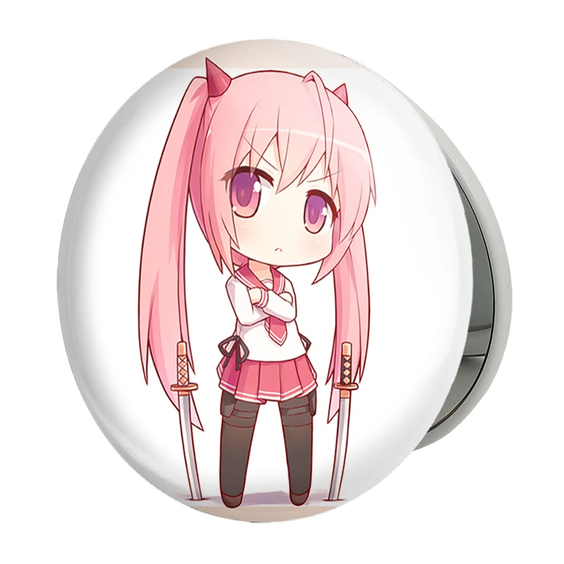 آینه جیبی خندالو طرح انجو و هانزاکی انیمه گلوله سیاه مدل تاشو کد 35840