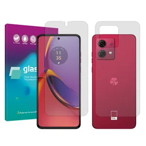 Glass pro Resistant model transparent screen protector suitable for Motorola Moto G84 mobile phone Along with the phone back protector 