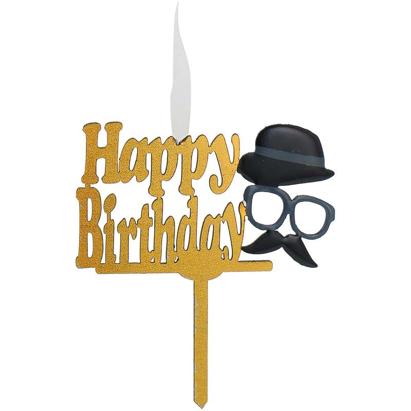 شمع مدل تولد طرح Happy Birthday کد S6