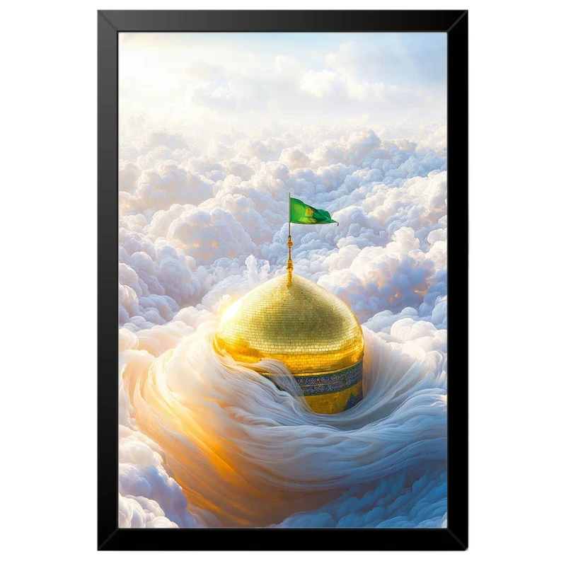 تابلو بکلیت طرح حرم امام رضا علیه السلام مدل B-po2144 فریم مشکی