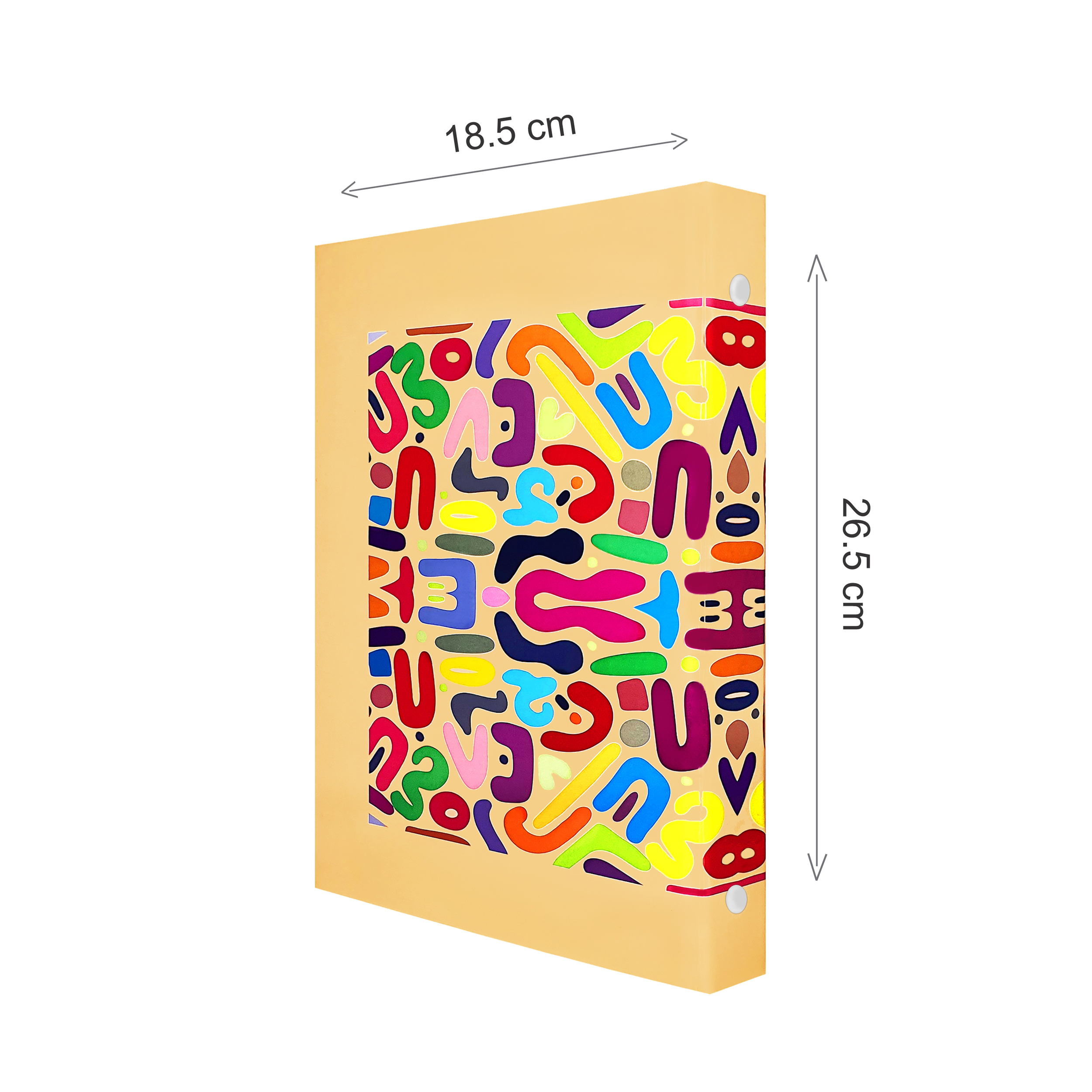 دفتر کلاسوری 100 برگ پدیده نقش مدل 6 حلقه طرح آبرنگ