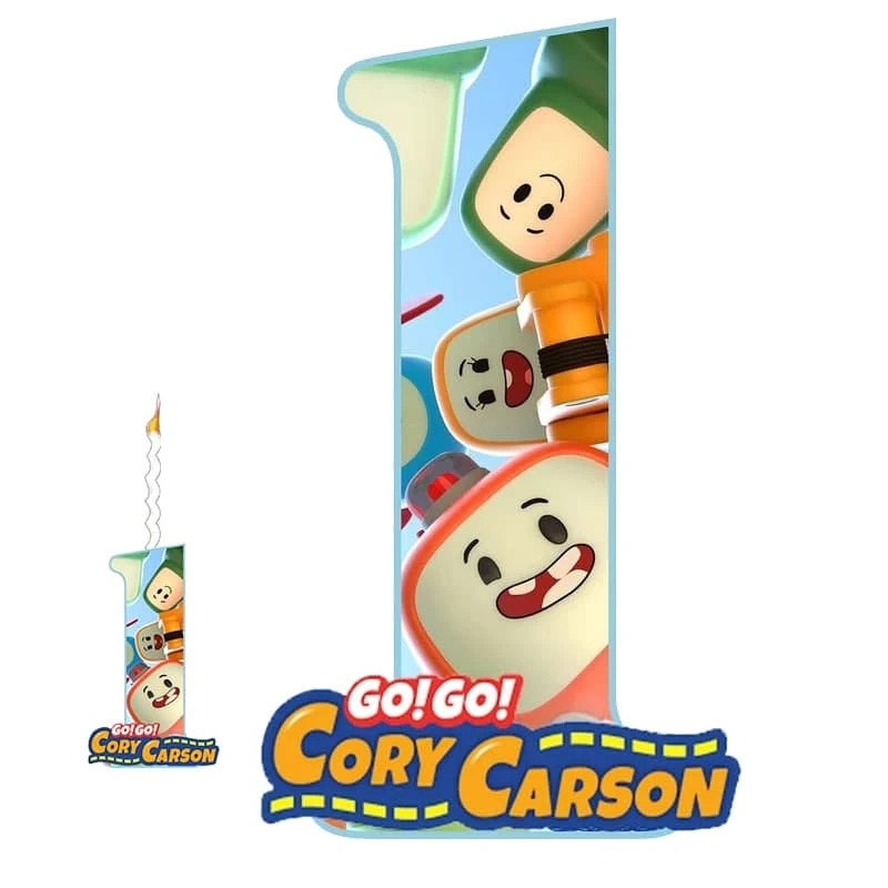 استند تولد مدل عدد 1 طرح کوری کارسن به همراه شمع