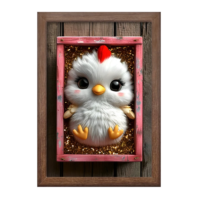 تابلو خندالو طرح جوجه خروس کد F12806