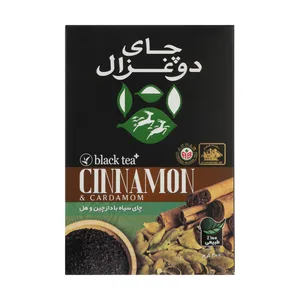 چای سیاه با دارچین و هل دو غزال - 400 گرم 