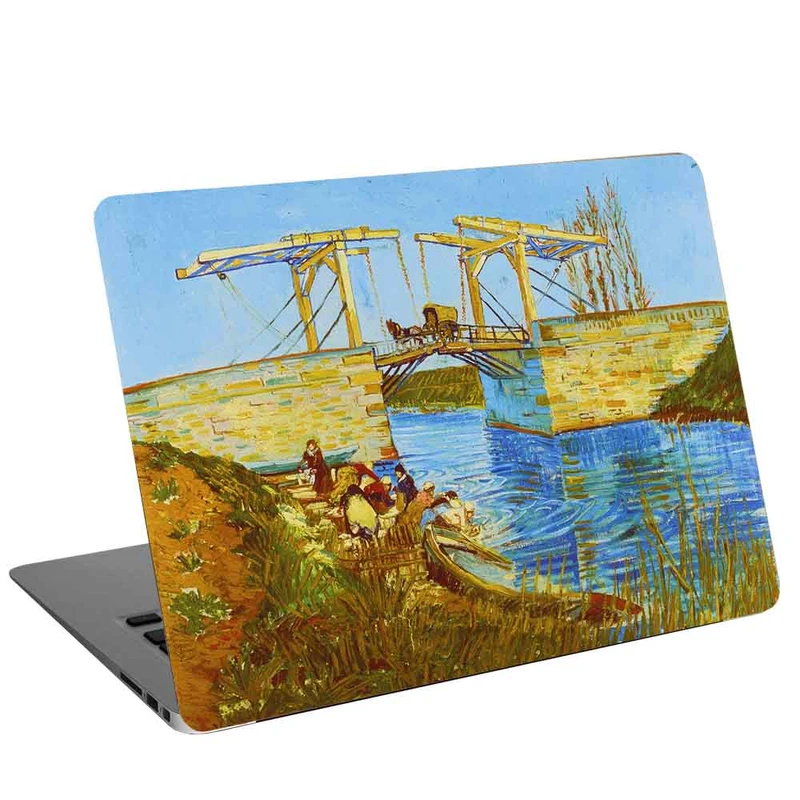 استیکر لپ تاپ طرح The Bridge of Langlois at Arles with laundresses 1888کد cl-487مناسب برای لپ تاپ 15.6 اینچ