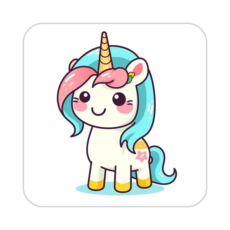 زیر لیوانی کاکتی طرح اسب تک شاخ و یونیکورن مدل mp29847