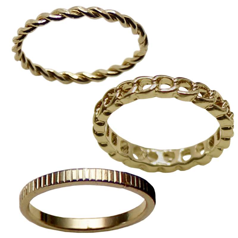 بند انگشتی زنانه کد RKH_1327 مجموعه 3 عددی