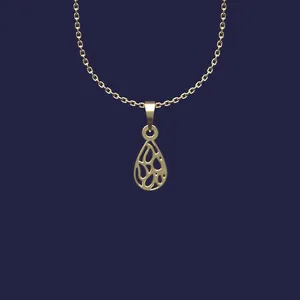 گردنبند طلا 18 عیار زنانه مدوپد مدل هندسی کد Z2-1-1278