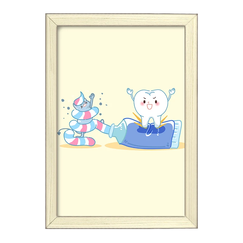 تابلو خندالو طرح دندان و دندان پزشکی کودکانه کد 36714