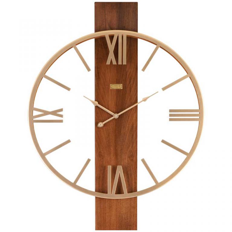 ساعت دیواری لوتوس مدل WM-20141 چوب و فلز