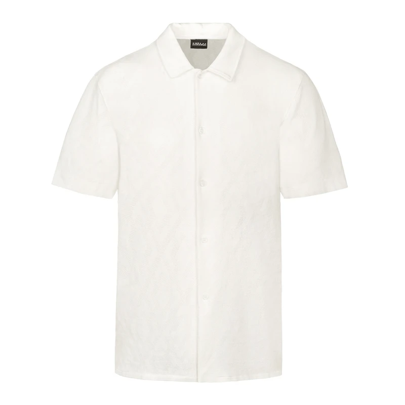 پیراهن آستین کوتاه یقه برگردان مردانه مدل SB-SS-041704