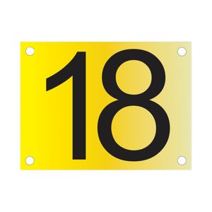 تابلو نشانگر مدل پلاک شماره 18 درب منزل و خانه