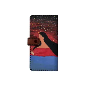 کیف پول چرمی ترمه طراحان ایده مدل ستاره‌ی مادر بنددار کد hes007