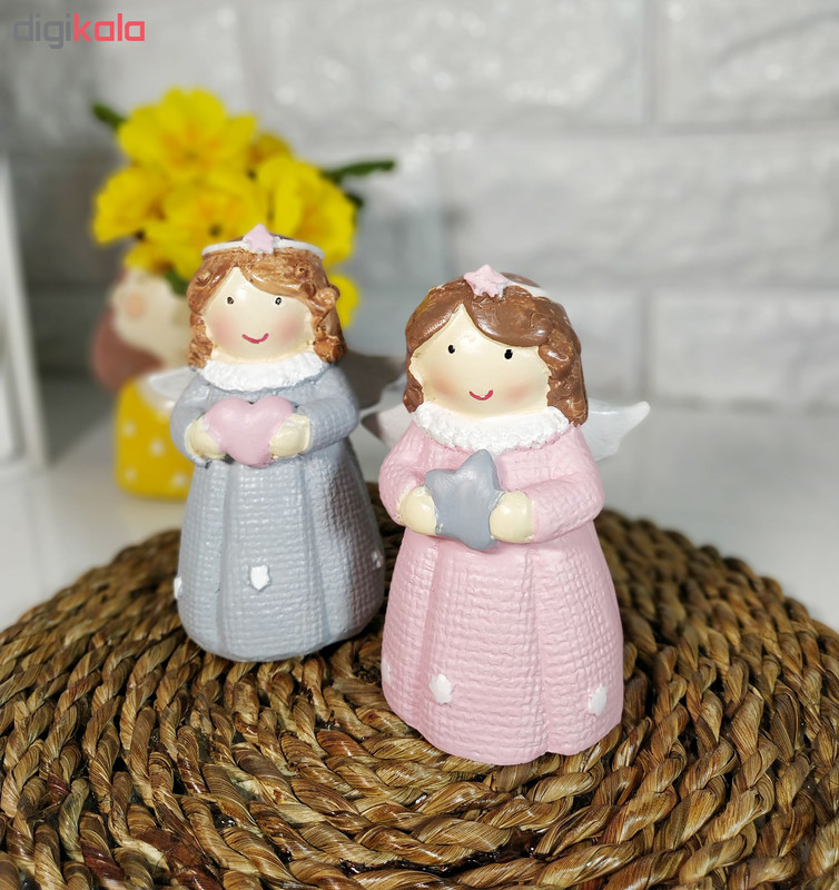 مجسمه طرح فرشته مدل کاراجا مجموعه 2 عددی