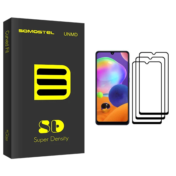 محافظ صفحه نمایش سوماستل مدل Sd Glass مناسب برای گوشی موبایل سامسونگ Galaxy A31 بسته سه عددی